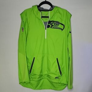 Seattle Seahawks Neon Green Pullove Hood  On Field Style